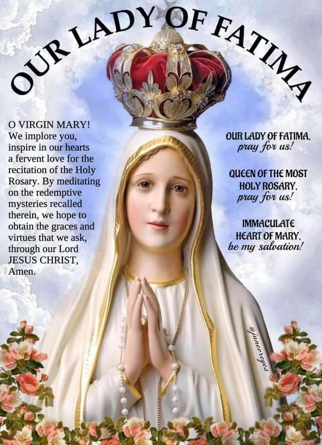 Our Lady Of Fatima prayer for love of the Rosary